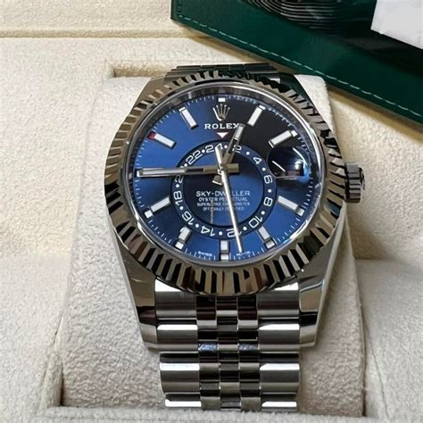 rolex sky dweller blue 2022|Rolex Sky-Dweller price range.